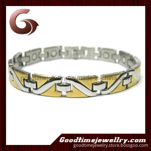 Water Wave Stainless Steel Magnetic Bracelet (GSB-008)